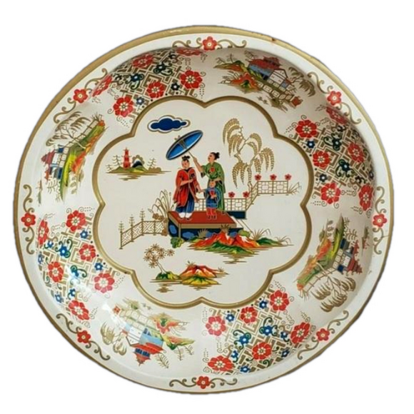 Daher Other - Daher Decorated Ware Vintage 1971 Decorative Bowl Blue Gold Made in England